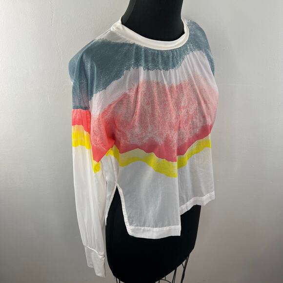 NIKE Repel Crew Long Sleeve Printed Packable Popover Running Jacket Size S - Picture 4 of 9